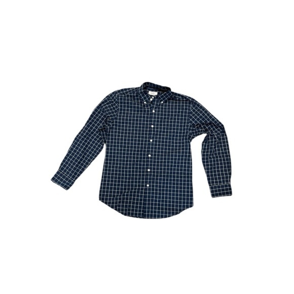Croft & Barrow Navy Checkered Button Down Shirt